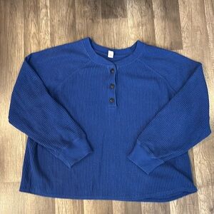 Old Navy, waffle knit quarter button